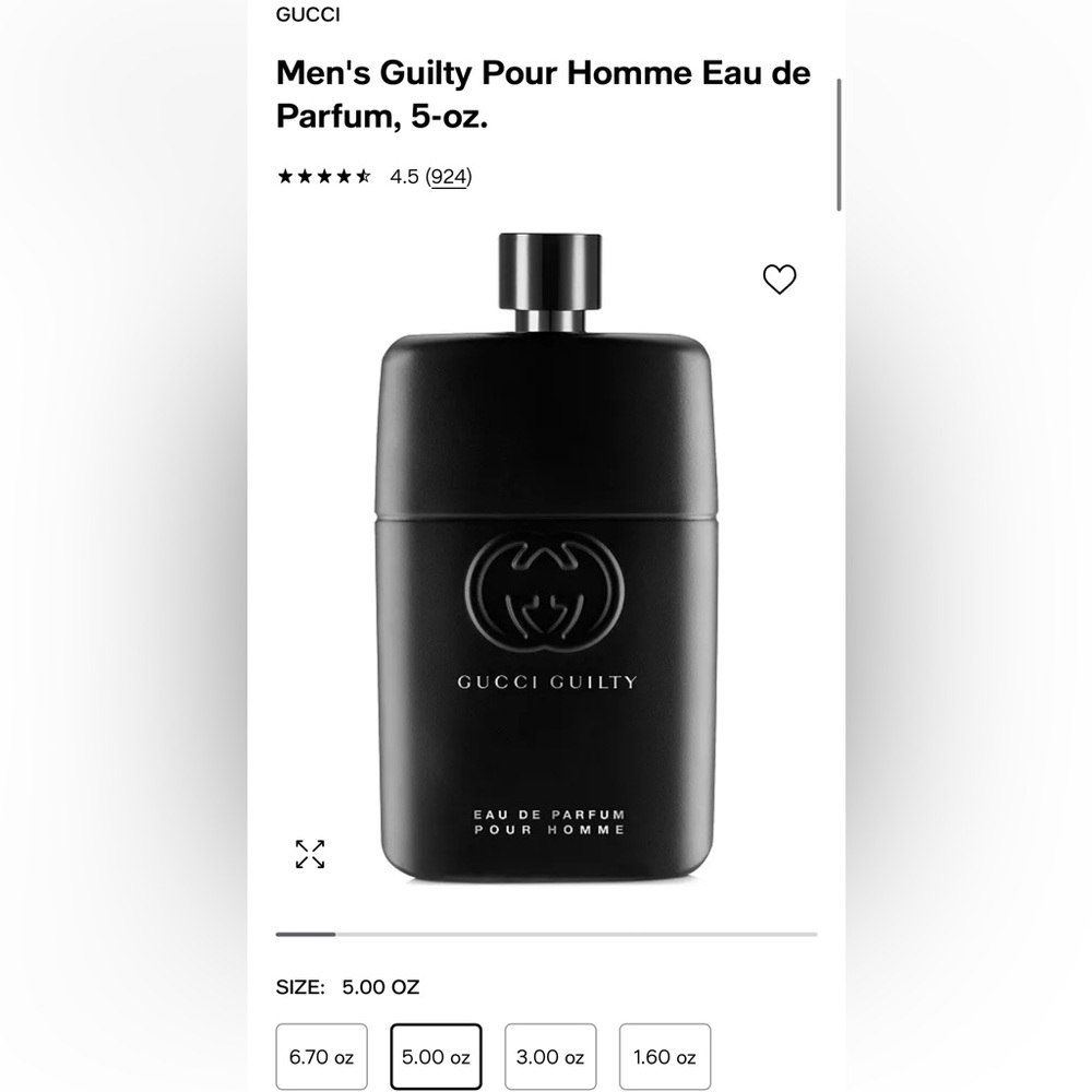 Gucci guilty pour homme 5 oz men’s cologne